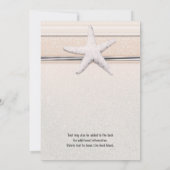 Invitation Faire part de mariage de plage blanc crémeux d'éto (Dos)