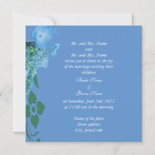 Invitation faire part de mariage des parents de la mariée et