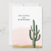 Invitation Faire part de mariage Désert Cactus (Dos)