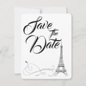Invitation Faire part de mariage doodles Parisien (Devant)