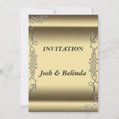 Invitation Faire-part de mariage d'or (Devant)