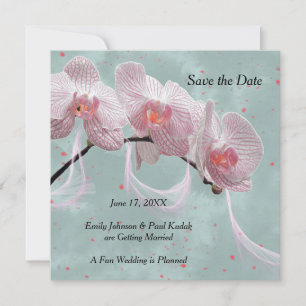 Invitation Faire part de mariage Économisez la date Rose et s