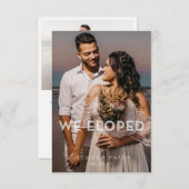 Invitation Faire part de mariage en fuite avec superposition  (Devant / Derrière)