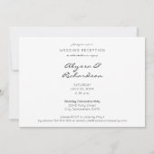 Invitation Faire part de mariage et de réception noir (Dos)