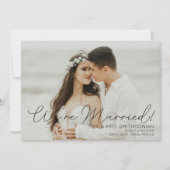 Invitation Faire part de mariage et réception noir (Devant)