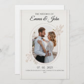 Invitation faire-part-de-mariage-fleuris (Devant / Derrière)