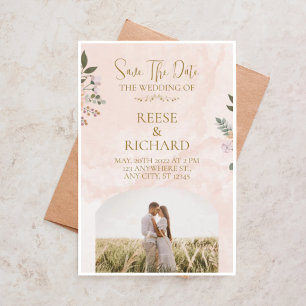 Invitation "Faire-part de mariage Floral Pastel Romantique po