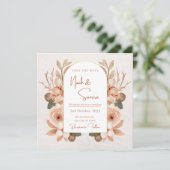 Invitation Faire part de mariage floral pour sauvegarde de la (Debout devant)