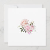 Invitation Faire part de mariage floral rose Save the New Dat (Dos)
