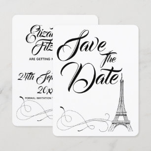 Invitation Faire part de mariage gribouillis parisien