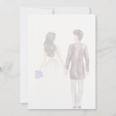 Invitation Faire part de mariage islamique rustique (Dos)