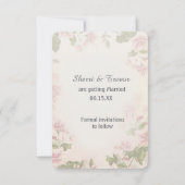 Invitation Faire part de mariage Jardin Papillon (Dos)