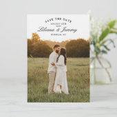 Invitation Faire part de mariage moderne avec texte cintré (Debout devant)