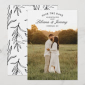 Invitation Faire part de mariage moderne avec texte cintré (Devant / Derrière)