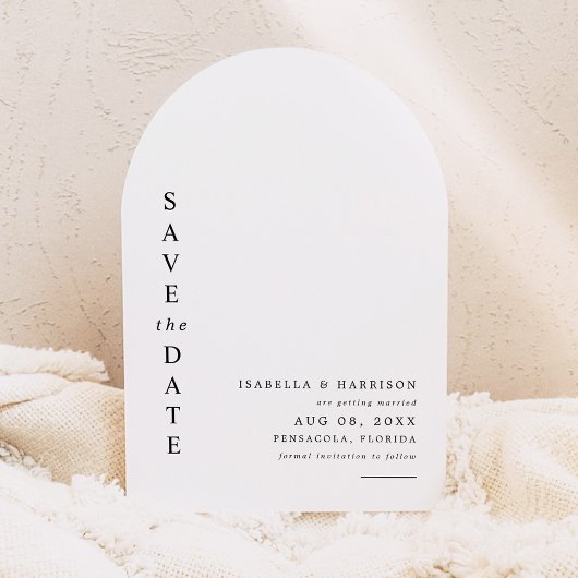 Invitation Faire part de mariage moderne simple arqué HARPER