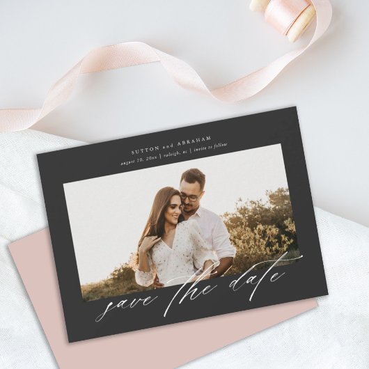 Invitation Faire part de mariage photo de script enregistrer 