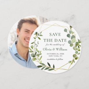 Invitation Faire part de mariage PHOTO Eucalyptus Moderne