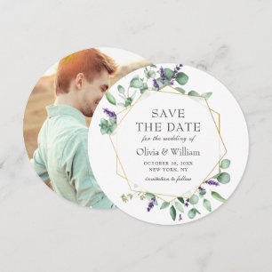 Invitation Faire part de mariage PHOTO Eucalyptus Moderne