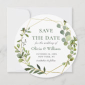 Invitation Faire part de mariage PHOTO Eucalyptus Moderne ENR (Devant)
