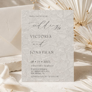 Invitation Faire part de mariage photo moderne gris clair