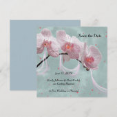 Invitation Faire part de mariage pour réserver la date Rose & (Devant / Derrière)