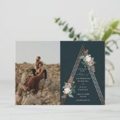 Invitation Faire part de mariage pyramide florale boho (Debout devant)