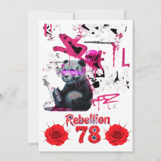 Invitation Faire part de mariage Rebellion 78 Graffiti Panda 