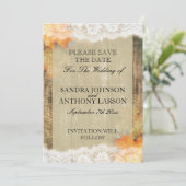 Invitation Faire part de mariage rustique à thème d'automne (Debout devant)