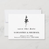 Invitation Faire part de mariage rustique arbre de pin de for (Devant)