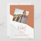 Invitation Faire part de mariage rustique aventure photo (Dos)
