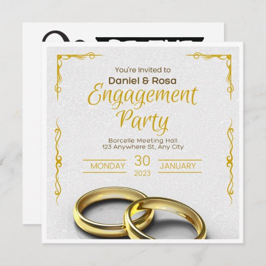 Invitation faire part de mariage Save The Dates (Devant / Derrière)