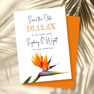 Invitation Faire part de mariage simple oiseau de paradis