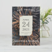 Invitation Faire part de mariage sombre et mélancolique (Debout devant)