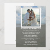 Invitation Faire part de mariage thème plage réception unique (Devant / Derrière)