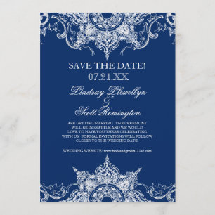 Invitation Faire part de mariage toile de Damas tourbillonnan