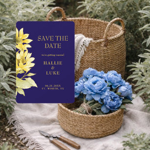 Invitation Faire part de mariage Tournesol Moderne Marine