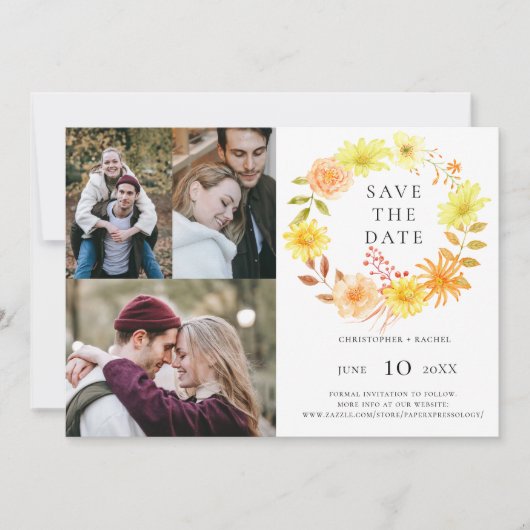 Invitation Faire part de mariage Tournesols du printemps mode (Devant)