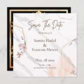 Invitation Faire part de mariage unique pour sauvegarde de da (Devant / Derrière)