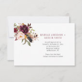 Invitation Faire part de Marsala Boho Florals (Devant)