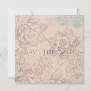 Invitation Faire part de mise en mémoire en floral vintage