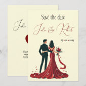 Invitation Faire part de mise en vente pour un couple rêveur (Devant / Derrière)