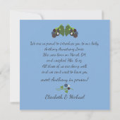 Invitation faire-part de naissance cassis (Dos)