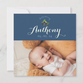 Invitation faire-part de naissance cassis