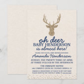 Invitation Faire part de naissance de cerf (Devant / Derrière)