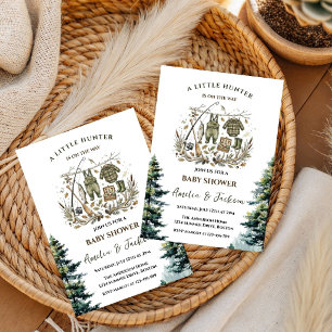 Invitation Faire part de naissance Little hunter is on the wa