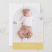 Invitation Faire part de naissance simple Petit Lion (Dos)