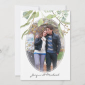 Invitation Faire part de photo de mariage aquarelle Eucalyptu (Dos)