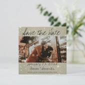 Invitation Faire part de photo de mariage d'hiver Save The Da (Debout devant)
