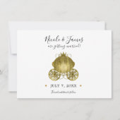 Invitation Faire part de princesse de conte de fées en or (Dos)