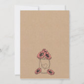 Invitation Faire part de réception champêtre dans un pot Maso (Dos)